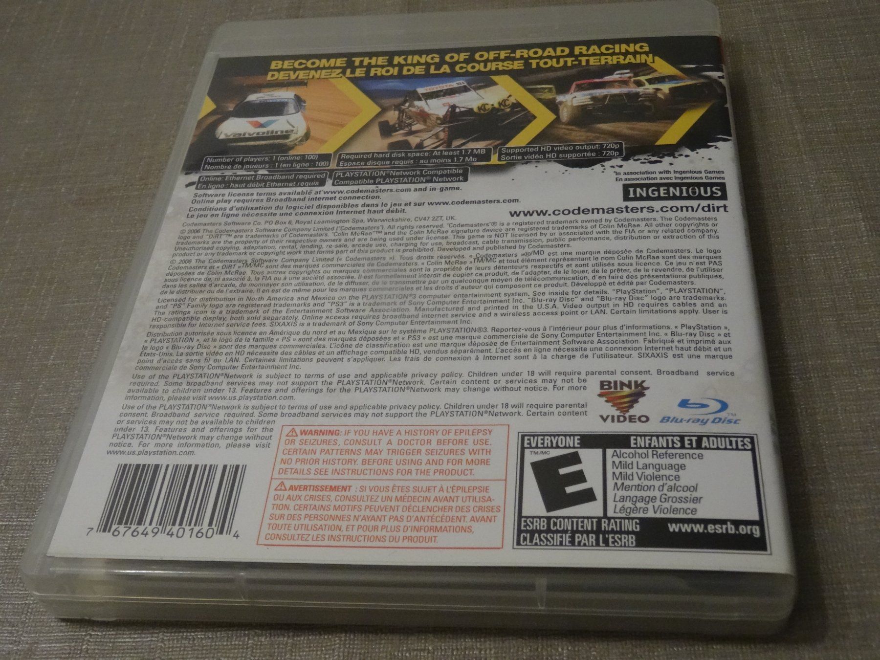 Sony Spiele: Dirt - Playstation 3 PS3 – Gebraucht aus Olten von Disc-Ausverkauf 2