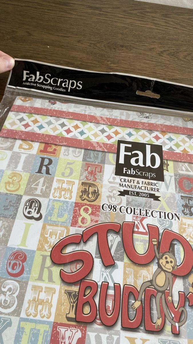 Papier: FabScraps Papier "Study Buddy's" C98 Collection,Neu Papier – Neuf avec emballage d'origine à Hochwald par _biene_ 3