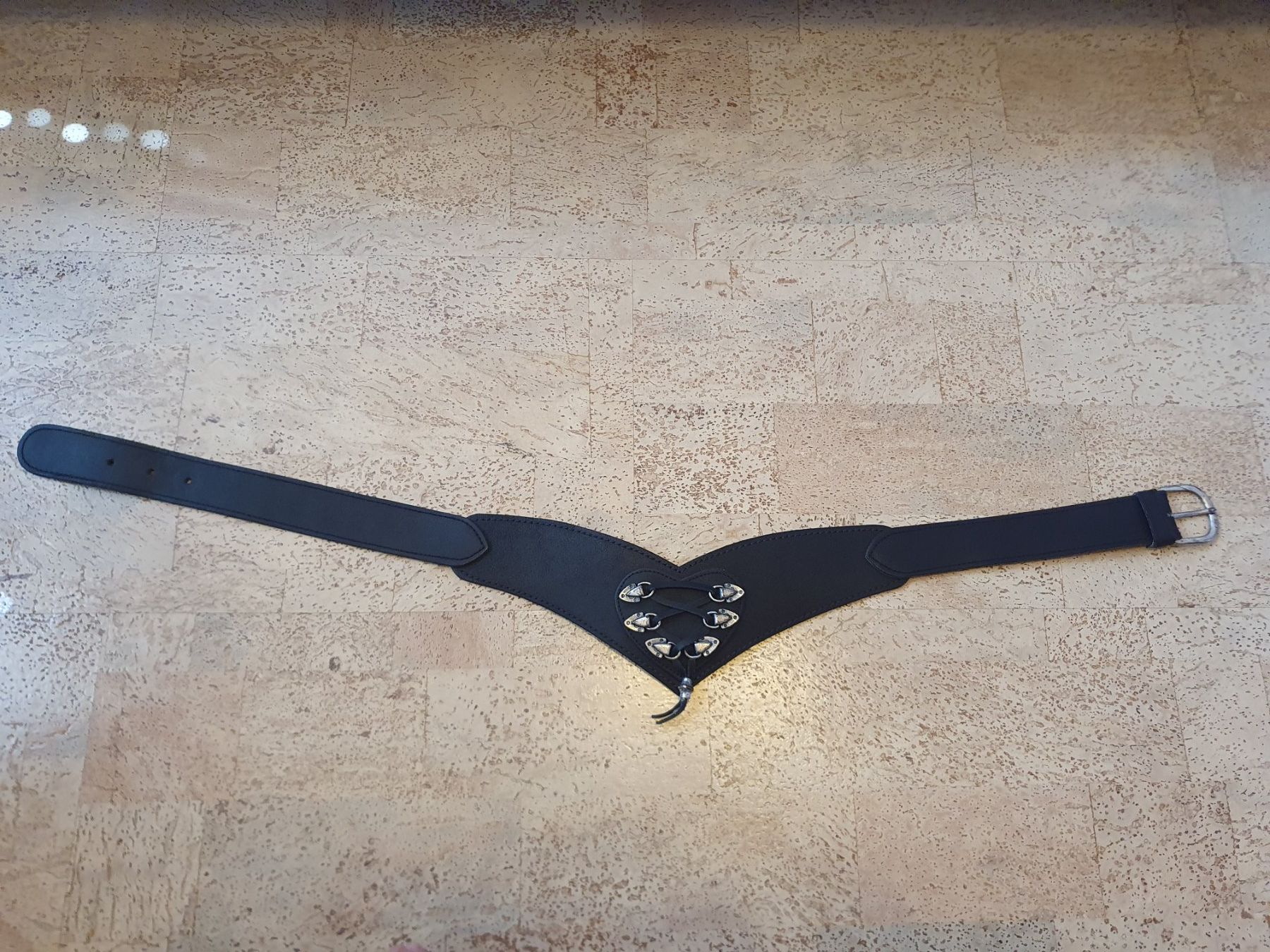 Cinture: Trachtengurt - schwarz - Leder - Herz – Usato da Steffisburg venduto da C.Kreuzer 1