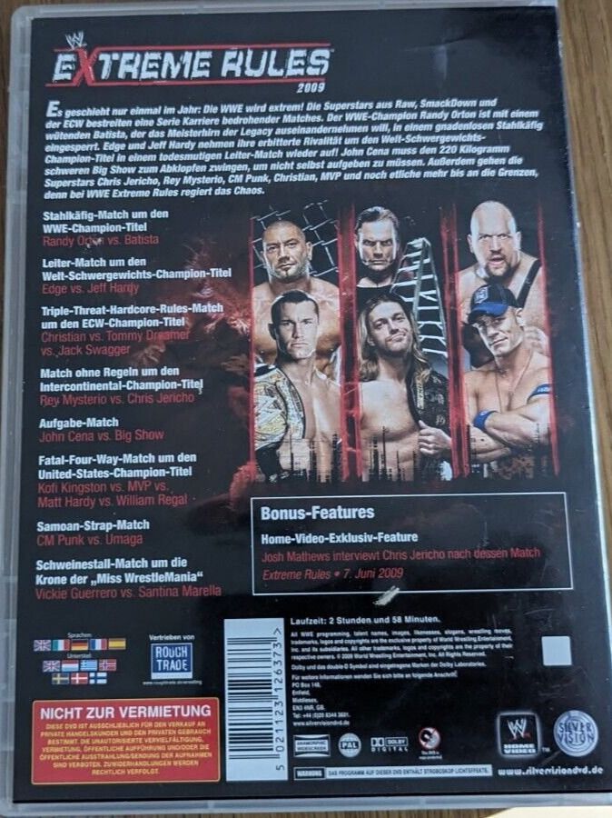 Tutti i DVDs: Extreme Rules (2009)       > WWE - Silver Vision < – Usato da St.Gallen venduto da elk2023 1