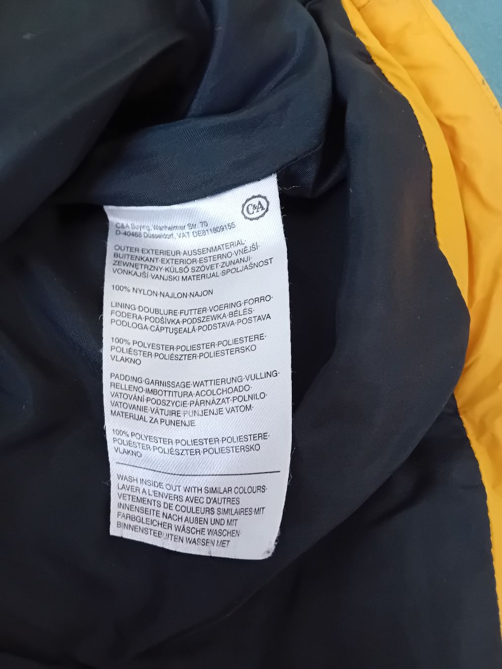 C&A Giacche & Cappotti: gelbe, leichte Steppjacke, Größe 152 cm – Usato da Romanshorn venduto da milenva 4