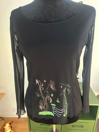 Pull transparent noir