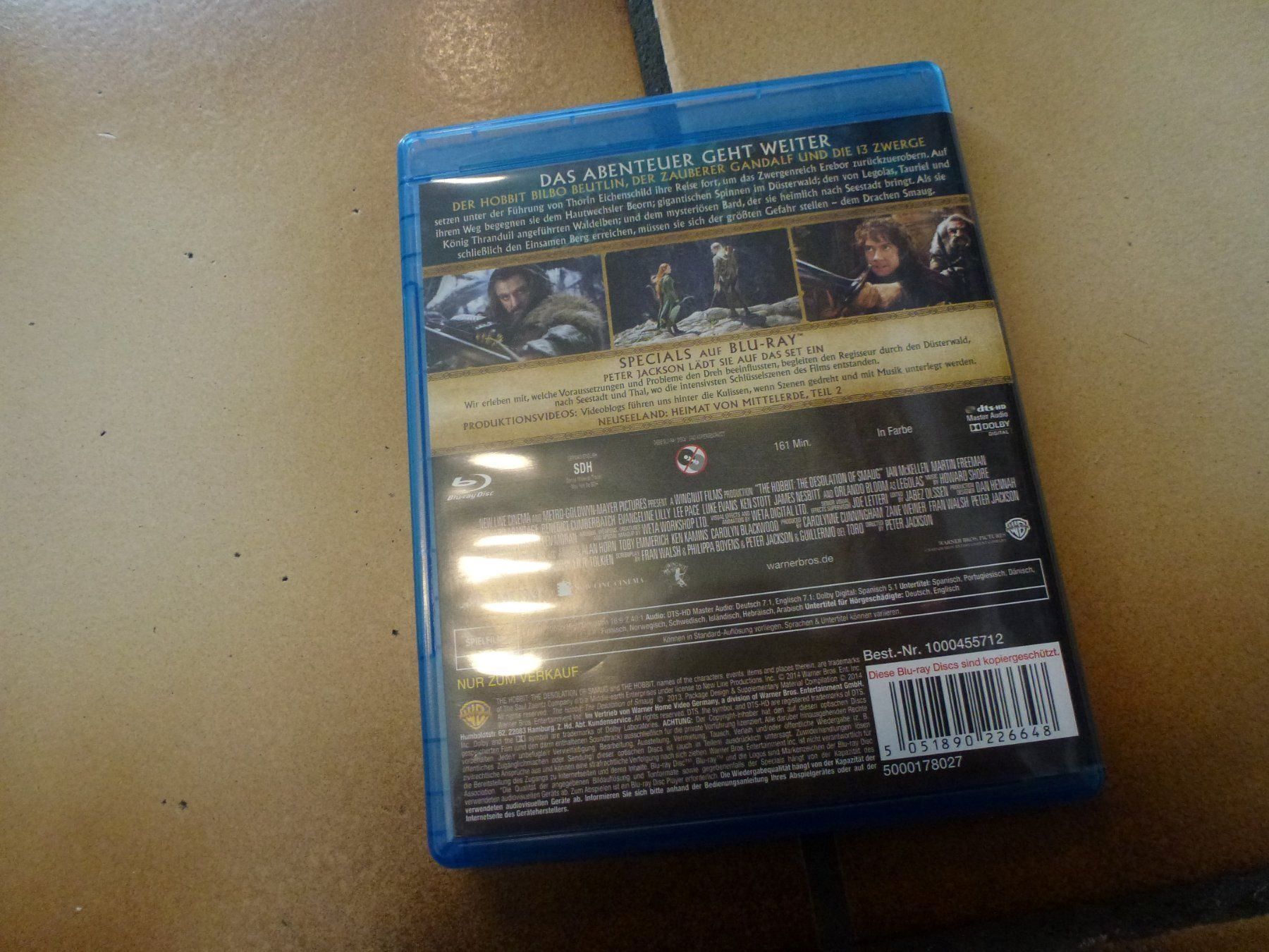 Tutti i DVDs: Der Hobbit - Smaugs Einöde BLU-RAY – Usato da Olten venduto da Disc-Verkauf 2