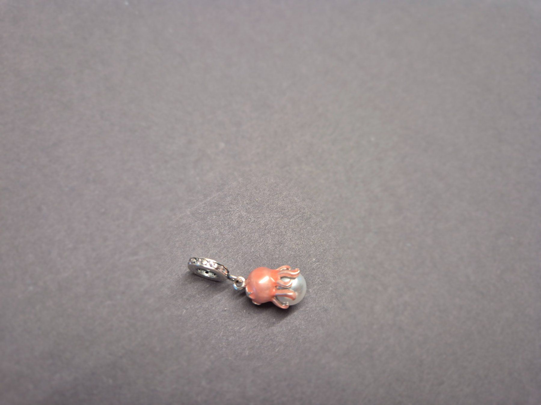 Anhänger: Silber Charm Oktopus rosa +Garantie – Neu (gemäss Beschreibung) aus Rotkreuz von Carbone_Bijou-Shop 2