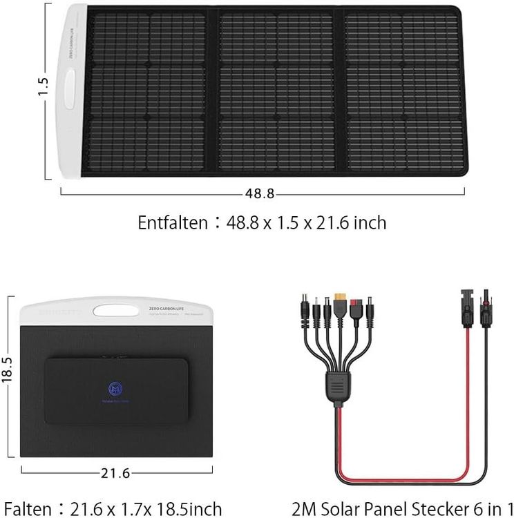 Dispositivi a energia solare: Faltbares Solarpanel 100 W – ETFE IP65 MC4 Camping Adapter – Nuovo e nell'imballaggio originale da Hundwil venduto da pac_6jh8 1