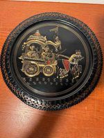 Decorative Tray with Chariot Scene Used