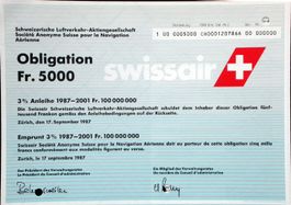Swissair Schweiz. Luftverkehr-AG, Zürich - 1987