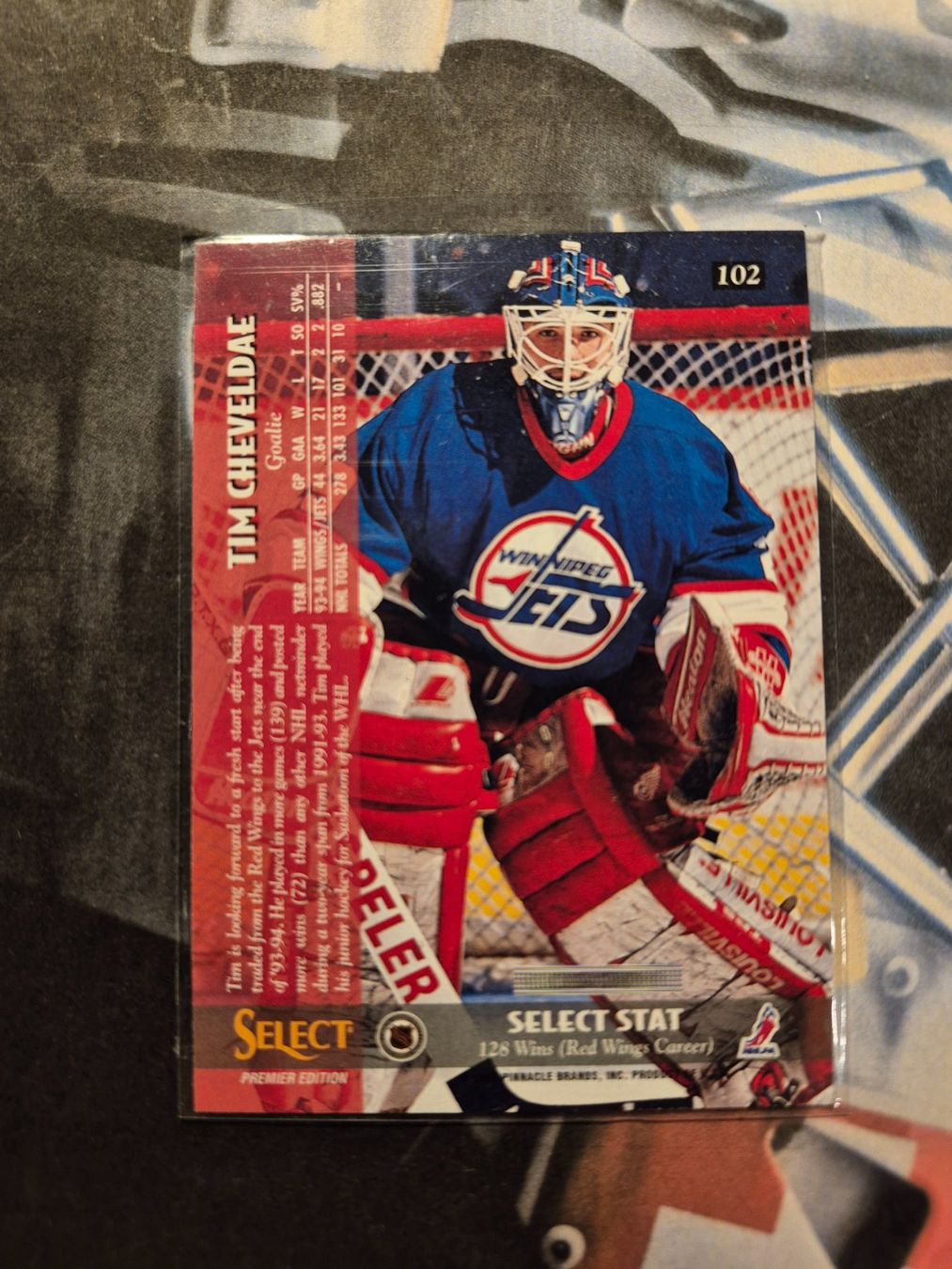 NHL Carte collezionabili: NHL Tim Cheveldae Winnipeg Jets – Usato da Treiten venduto da Sauber73 1