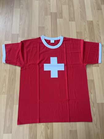 Schweizer T-Shirt rot/weiss Gr. XL für Fussball EM / WM 🇨🇭