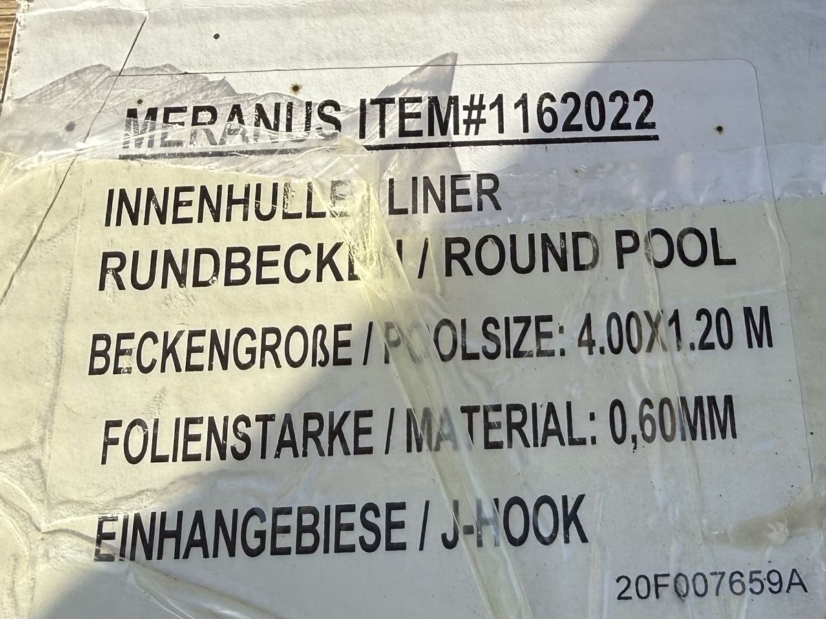 Piscine: Poolfolie 400 x 120 x 0,6 – Usato da SAFNERN venduto da badi39 2