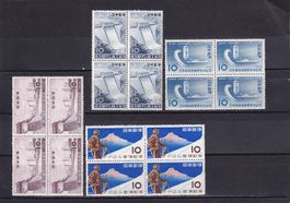 Japan 1956: Lot Viererblöcke