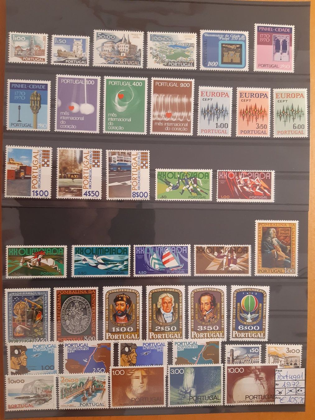Tutti i francobolli: Portugal** 1972 – Nuovo (secondo la descrizione) da Confignon venduto da Alfda2000