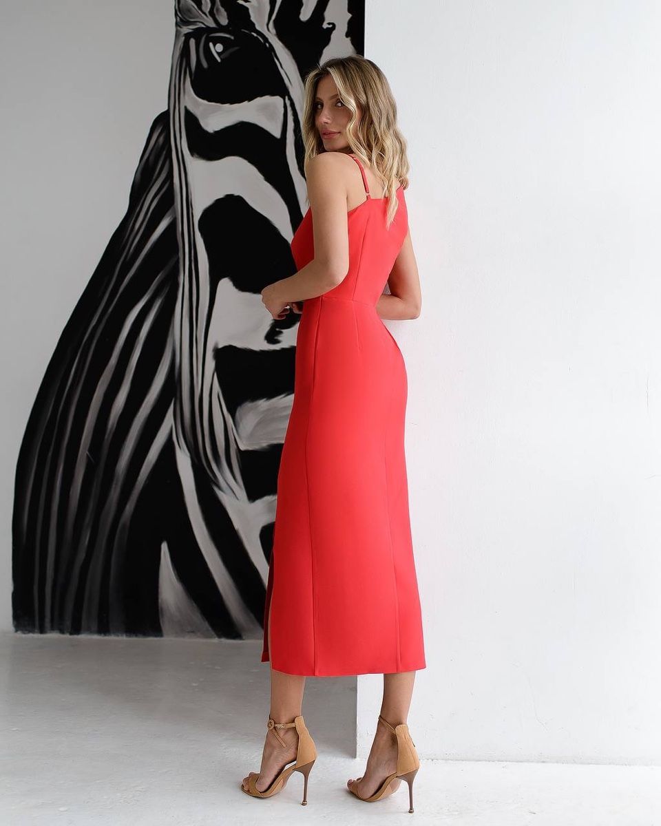 Vestiti: Red One Shoulder MIDI Dress Size S New – Nuovo e nell'imballaggio originale da Zürich venduto da Ms.Me-Fashion 2