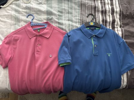 Gannt and Benetton polo T-shirts L