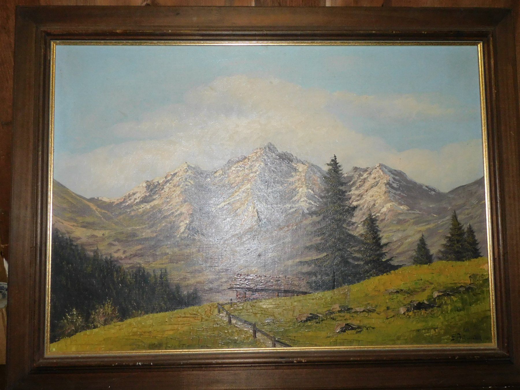 Dipinti: Kunst Gemälde Ölgemälde sign Baumann -Landschaftgemälde – Usato da Sursee venduto da 76 1