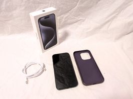 Apple iPhone 15 Pro 128 GB Blue Titanium, Panzerglas + Cover