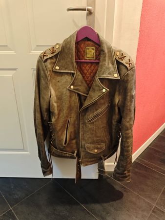 Motorradjacke Herren Leder Grösse 56