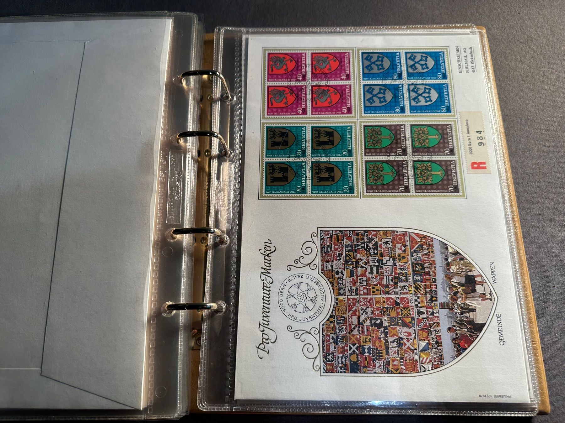 Tutti i francobolli: Sammlung Sammelblätter Schweiz mit Postfrischen** – Usato da Stettfurt venduto da 2442 9