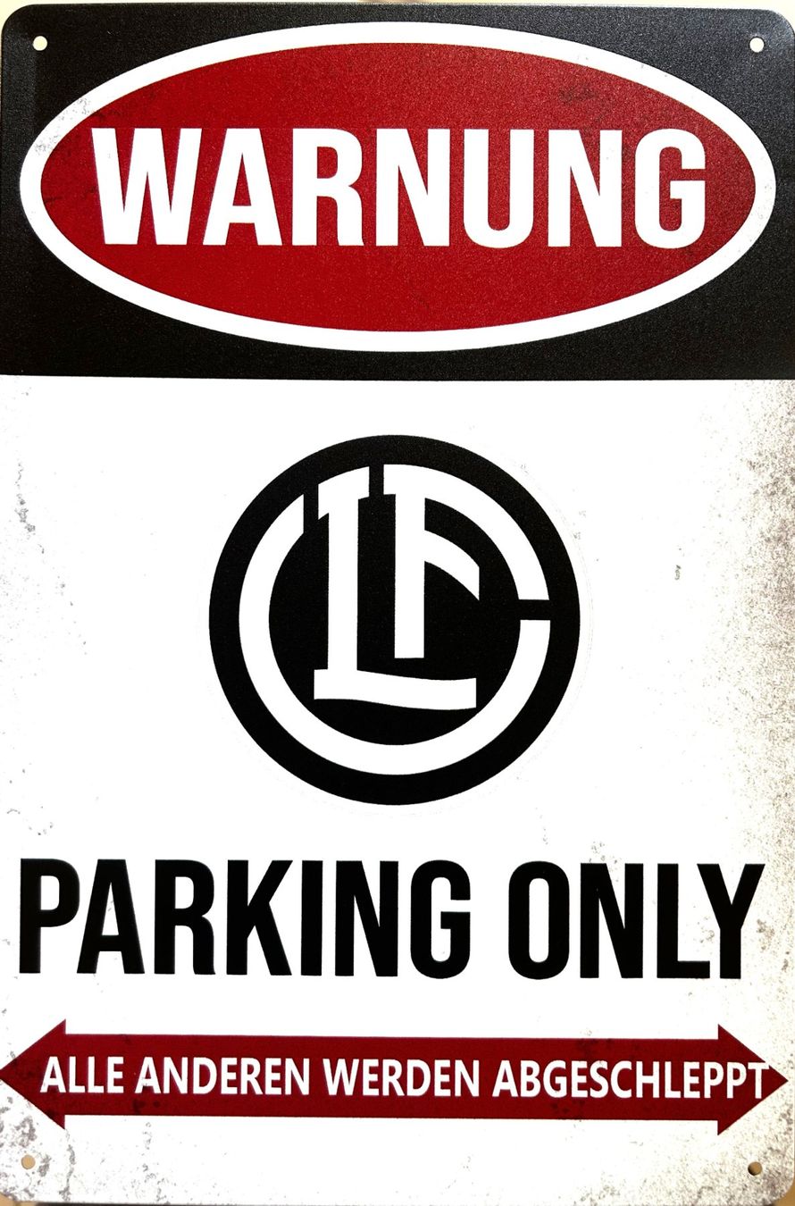 Schilder: FC Lugano Parking Only Blechschild Deutsch Cornaredo Steffen – Neu und originalverpackt aus Dättlikon von easythings
