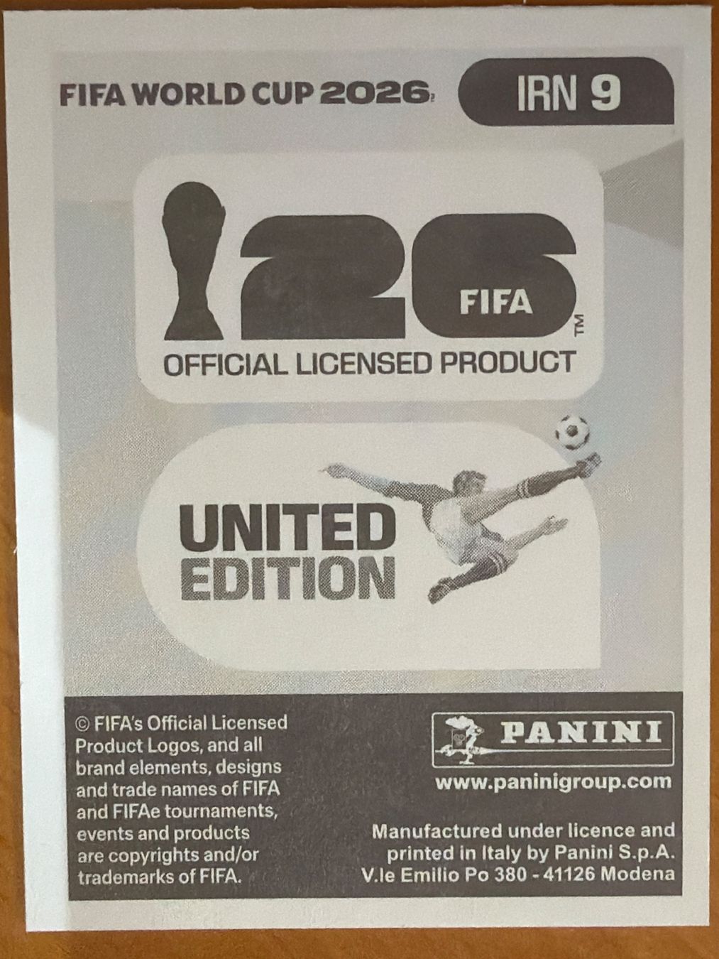 Panini Carte collezionabili: Panini IRN9 – Nuovo (secondo la descrizione) da Susten venduto da Rechnun 1