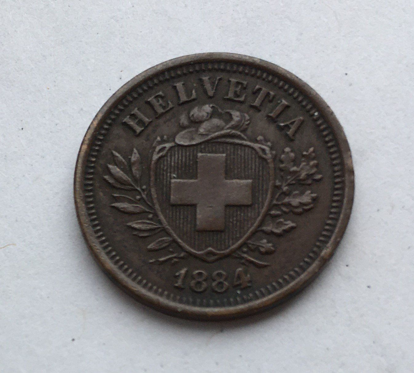 Tutti le monete: 1884 1 Rappen -unz – Usato da Kirchberg SG venduto da Zenhad69