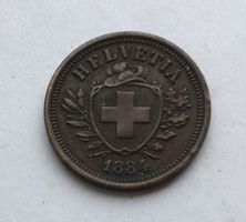 1884 1 Rappen -unz