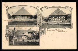 AK Lützelflüh i. E., Waldhaus, drei Häuser