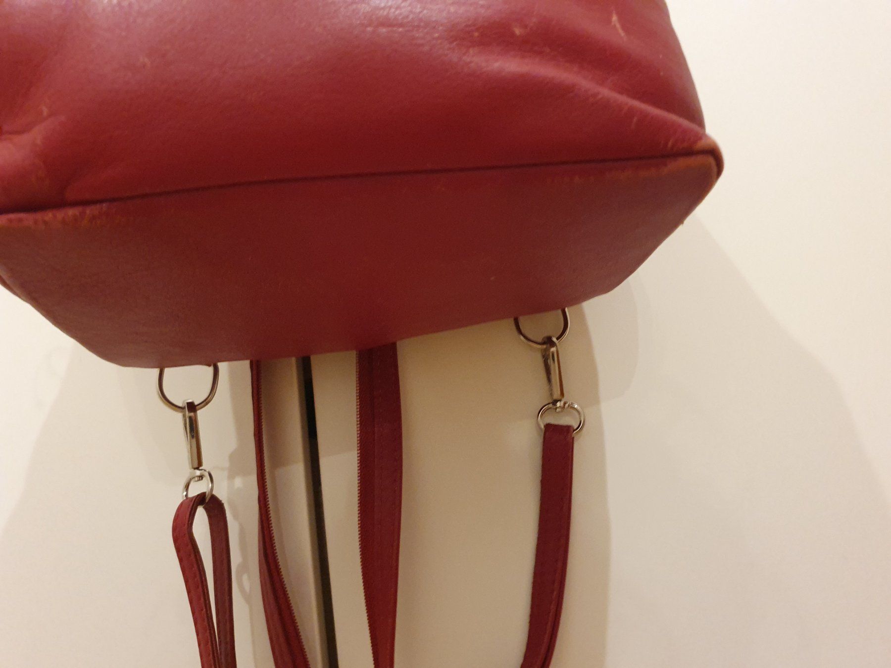 Zaini: Leder Rucksack rot – Usato da Heinrichswil venduto da sabi2809 1