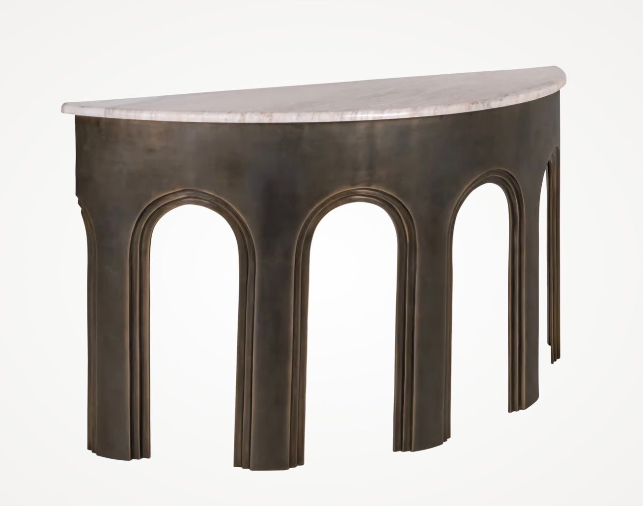 Tavoli: RICHMOND INTERIORS** CONSOLE SANCHIS BRASS ANTIQUE – Nuovo e nell'imballaggio originale da Ruswil venduto da Miami-2026