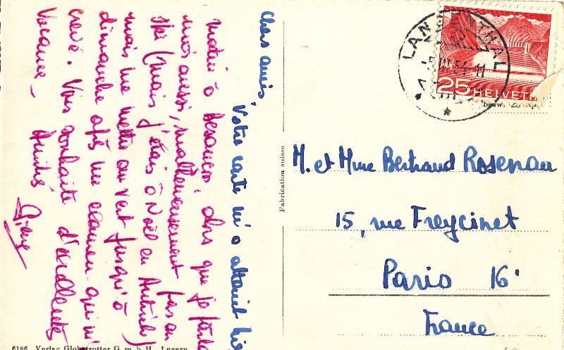 Cartoline postali: Langenthal Marktgasse Oldtimer + 1954 – Usato da Emmenbrücke venduto da teestube 1