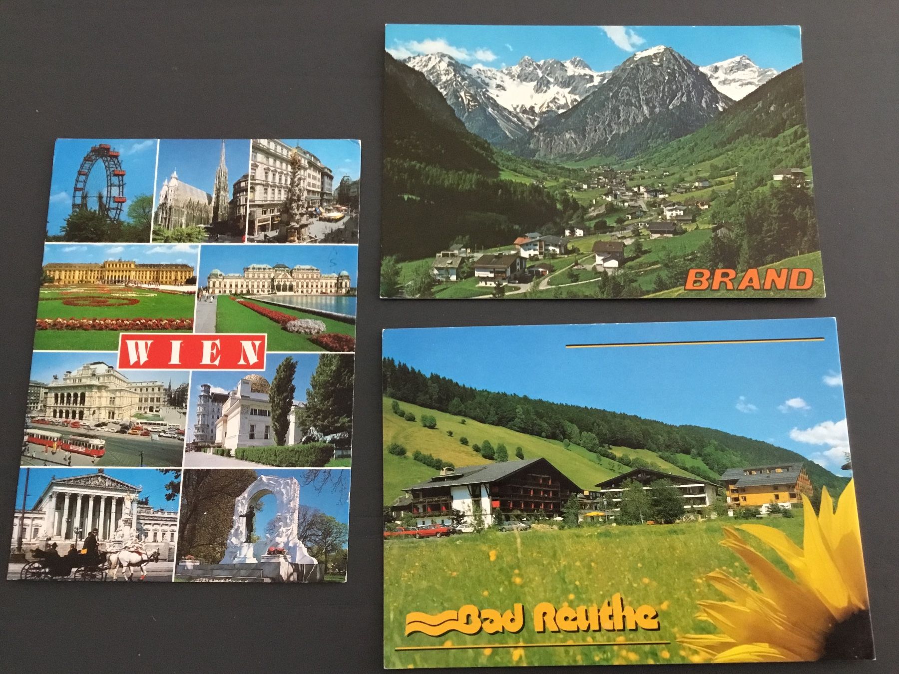 Cartoline postali: 3 alte Ansichtskarten Wien-Brand-Bad Reuthe – Usato da Kerzers venduto da Georges3210