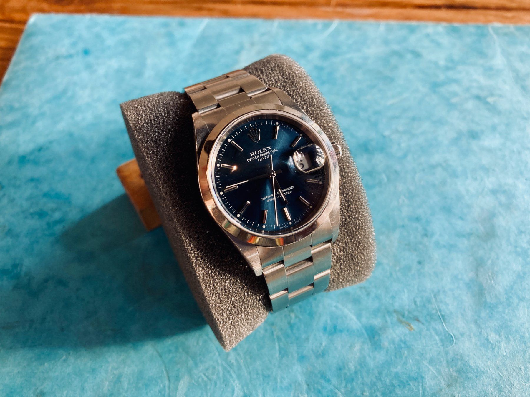 Rolex Uhren: Rolex Oyster Perpetual Date 15200 Blue dial – Gebraucht aus Genthod von Fejmeo 3