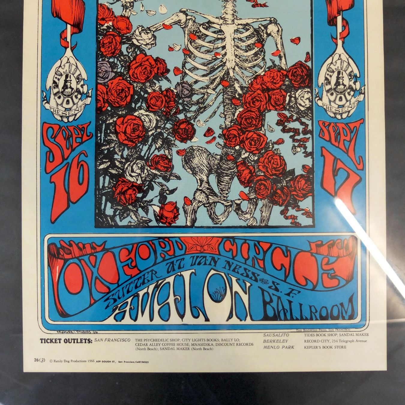 Poster & Bilder: Grateful Dead "Skull and Roses” Poster, Avalon 1966 – Gebraucht aus Basel von  4