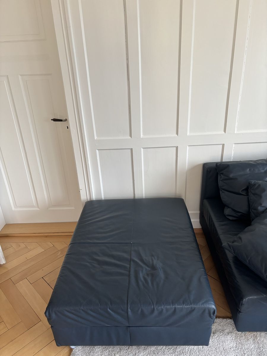 Sofas: Ecksofa aus Leder, dunkelblau – D'occasion à St. Gallen par mei_27db 3