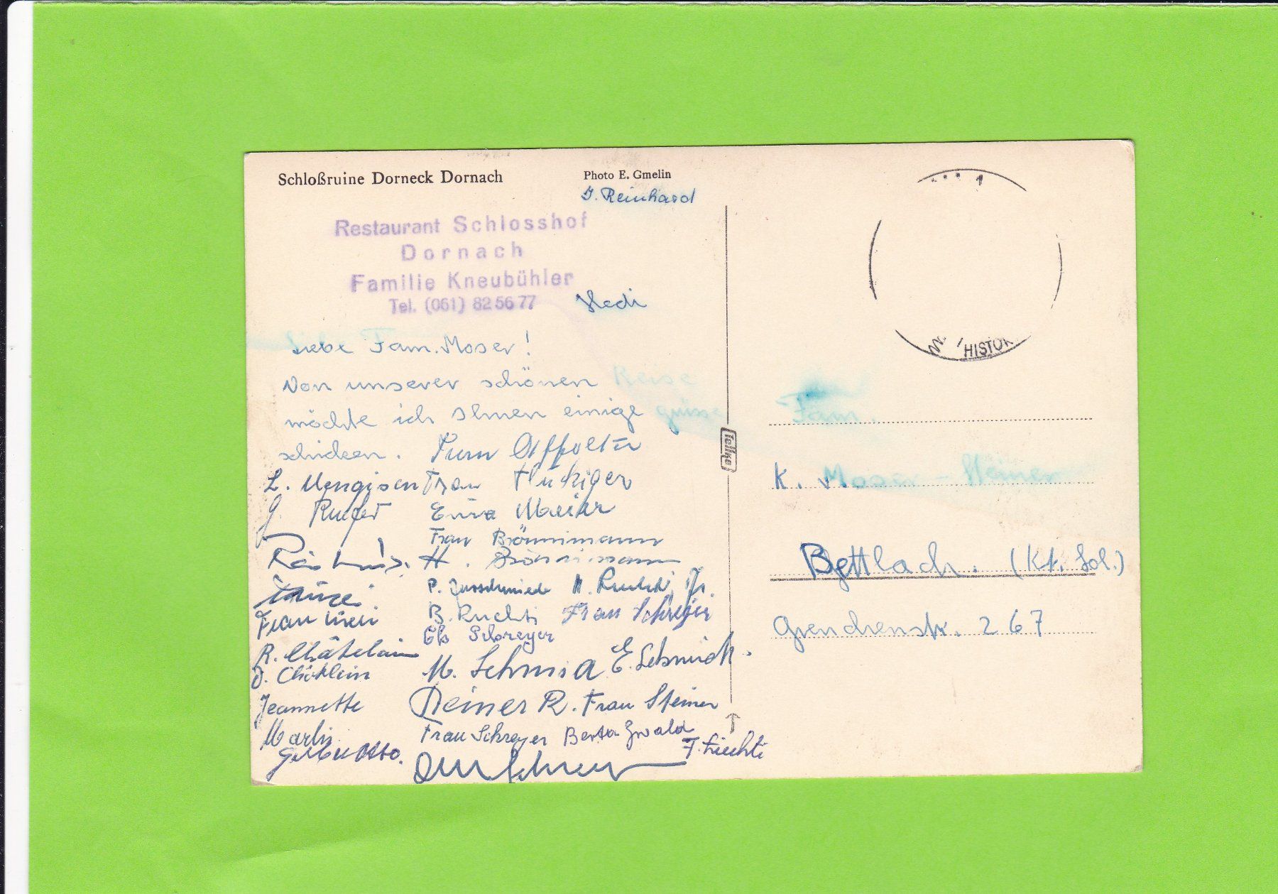 Cartoline postali: Schlossruine Dorneck, Dornach – Usato da St. Peterzell venduto da neckertal 1