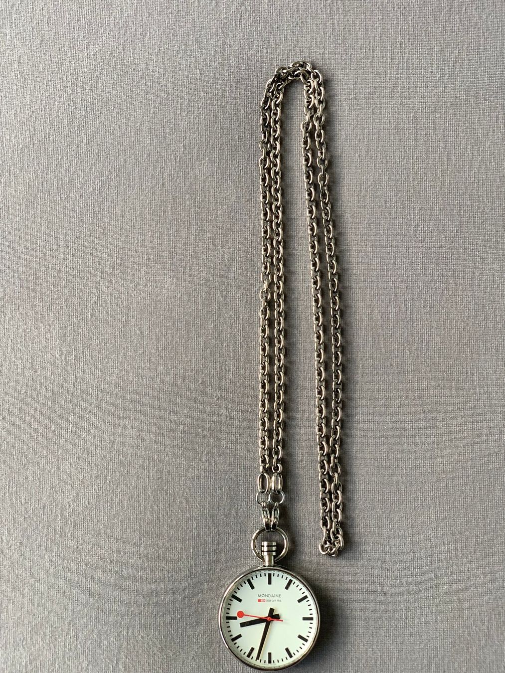 Mondaine Orologi: Taschenuhr Mondaine mit Kette – Usato da Winterthur venduto da Nani2012