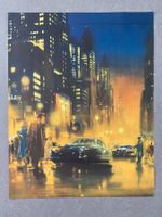 Original Vintage Poster - Manhattan bei Nacht / BOAC