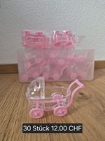 30 Stk. Kinderwagen Deko, neu, rosa