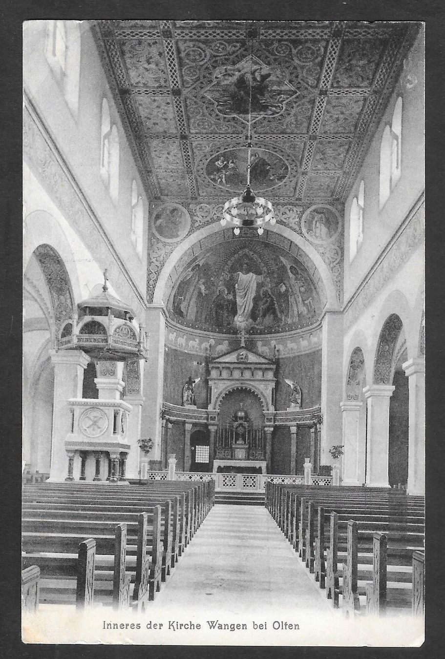 Cartoline postali: Wangen bei Olten Inneres der Kirche – Usato da Olten venduto da clotaldi