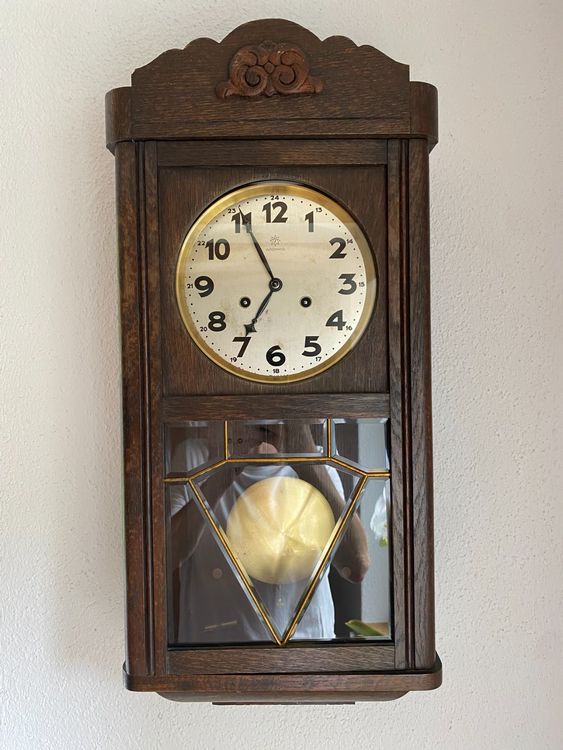 Junghans Orologi da terra & Orologi da parete: Wand-Pendel-Uhr – Usato da Dachsen venduto da zuihoba