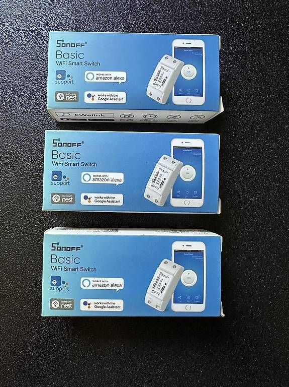 Sonoff Schalter: Sonoff Basic Wifi-Switch (3 stk.) – Neu und originalverpackt aus Läufelfingen von BLbeZH