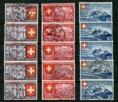 5 Landi 1939 Topserien mit 10 x Vollstempel - FR. 64.00