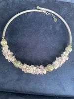 Choker mit Lavendel Amethyst und Labrador 
