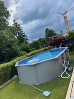 Stahlpool mit Pumpe 6.50x3.60x1.20m 1 Saison benutzt