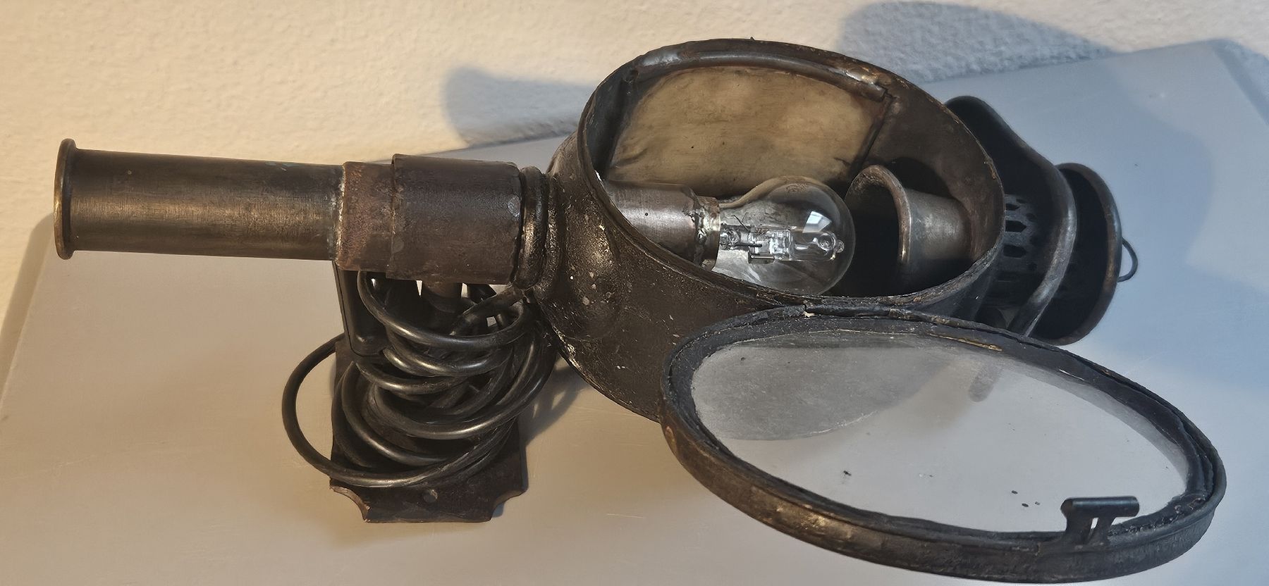 Lampade: Alte Kutschenlampe mit Wandhalterung – Usato da Belp venduto da Ginus85 5
