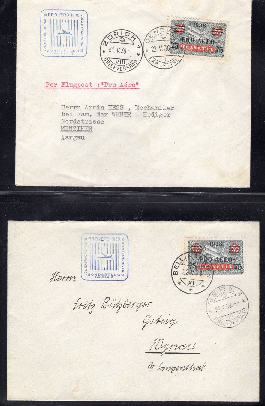 Tutti i francobolli: R1691 /  8 lettres pro aéro 1938 – Usato da Ste-Croix venduto da MONT-TAGNAC 3