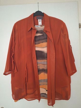 Bluse von Sempre Piu mit passendem Shirt, Gr.46/50
