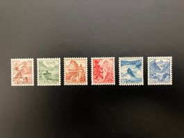 Satz Landschaftsbilder 285-290 ** mit Gummi / ohne Falz
