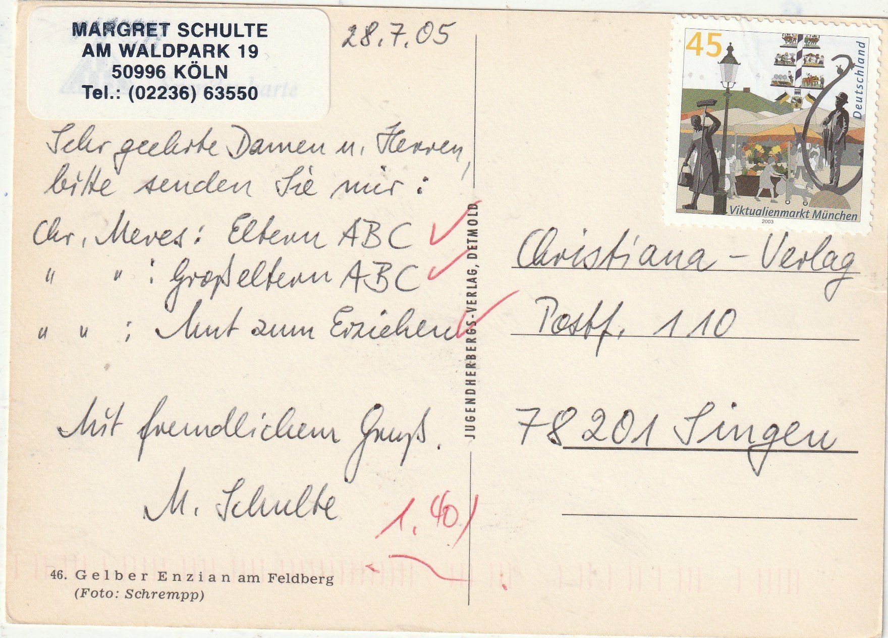 Cartoline postali: Blumenkarte – Usato da Lumbrein venduto da made02 1