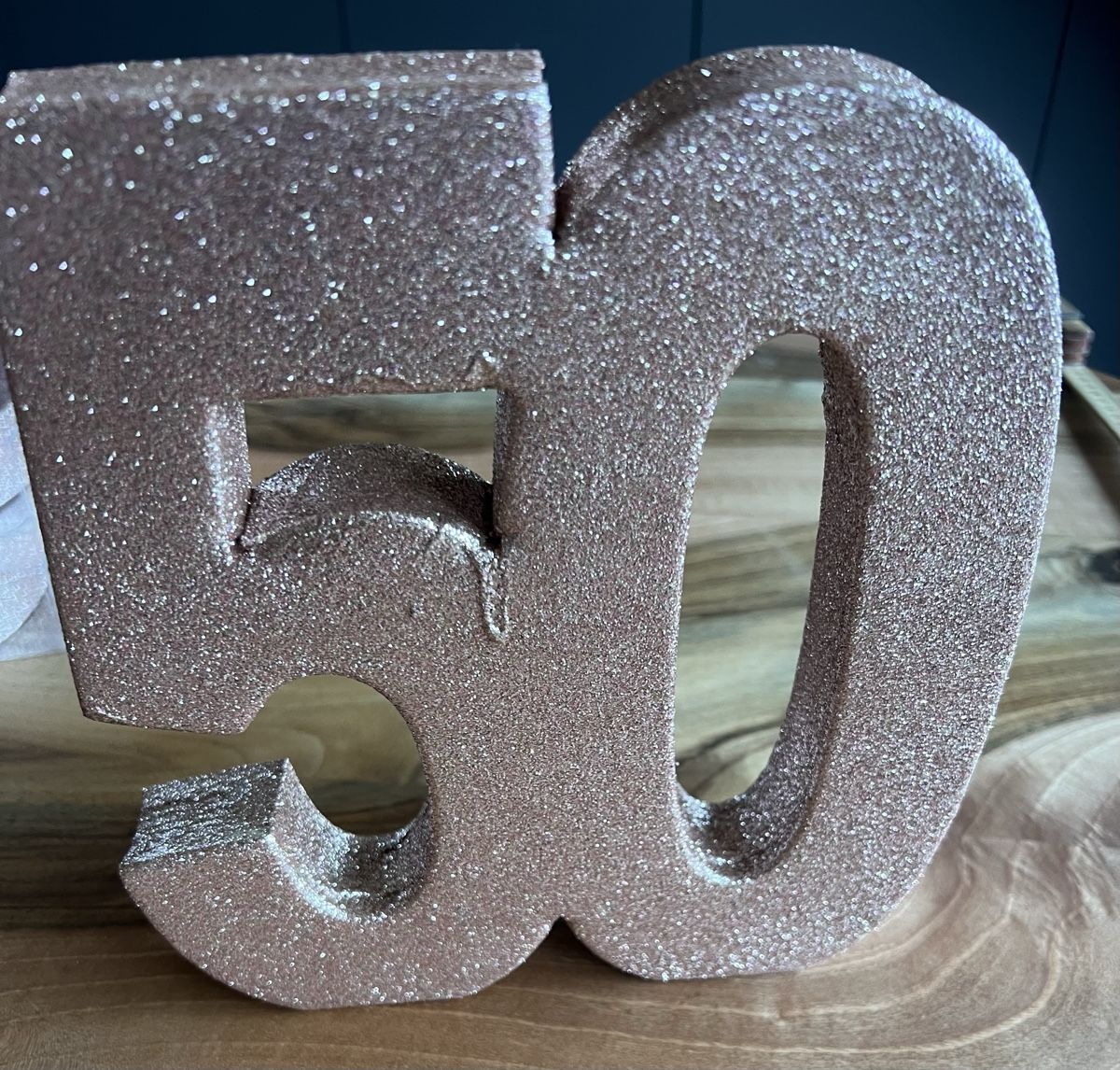 Tutte le decorazioni: Deko Zahl "50" Roségold Glitter – Usato da Derendingen venduto da Laubfleckerli 3